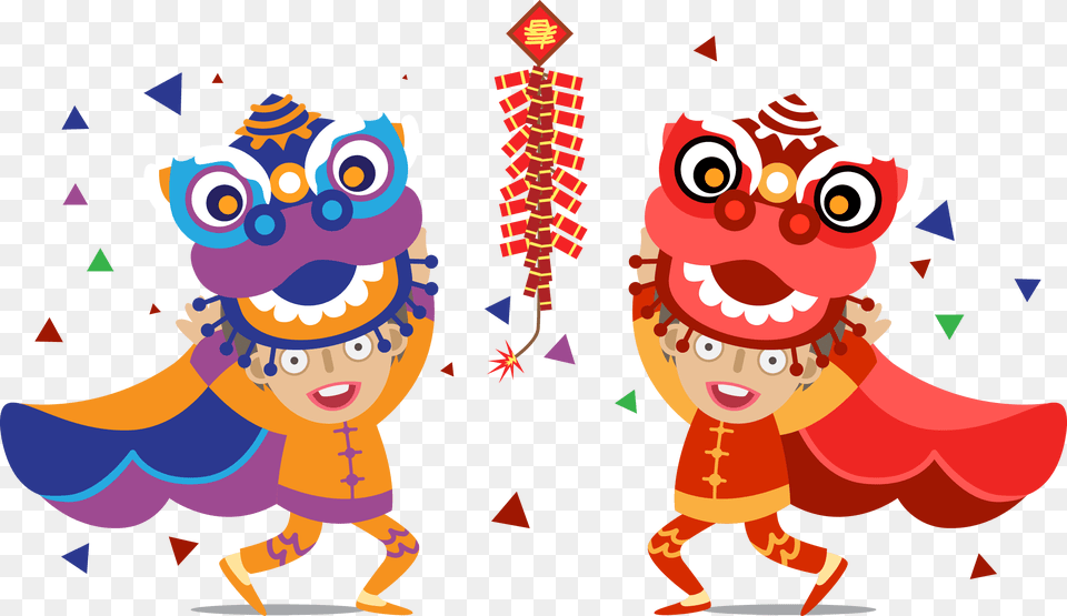 African Dance Clipart Chinese Lion Dance Cartoon, Baby, Person, Face, Head Free Transparent Png