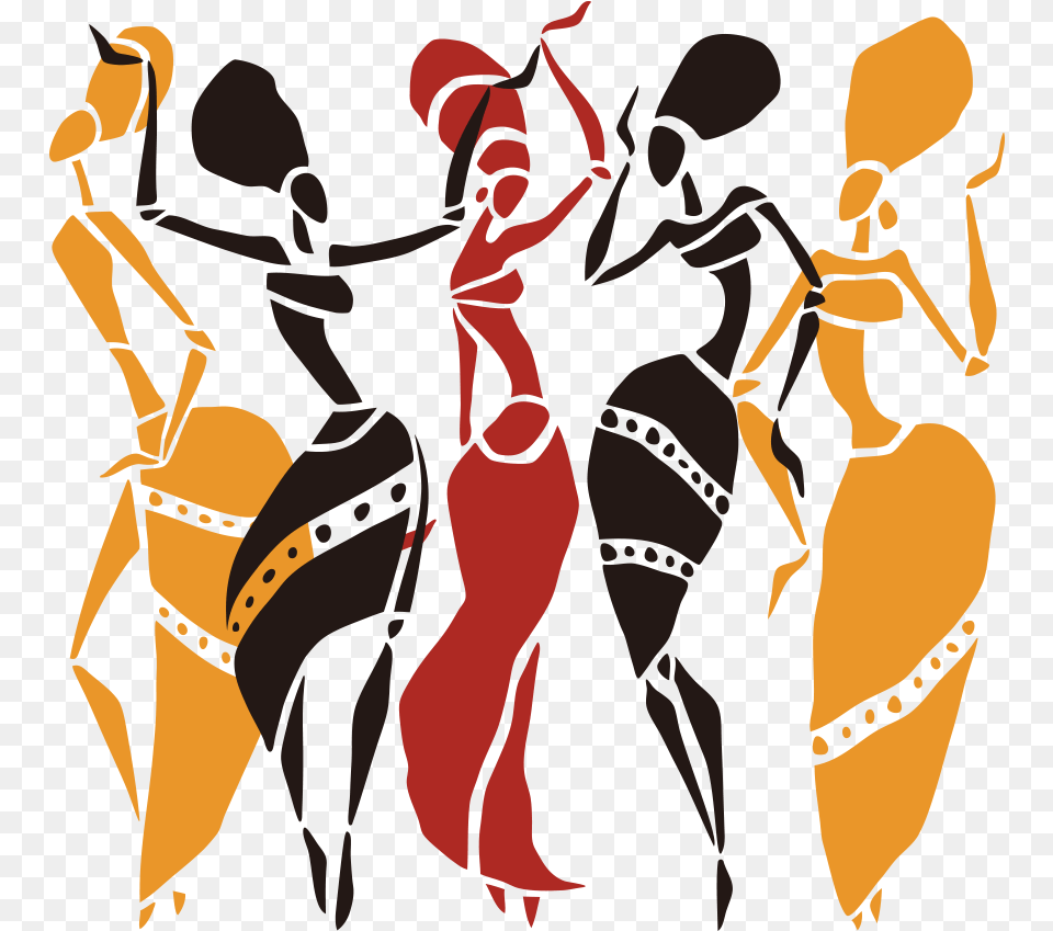 African Dance Illustration Happy Emancipation Day Trinidad And Tobago, Animal, Wasp, Bee, Invertebrate Free Transparent Png