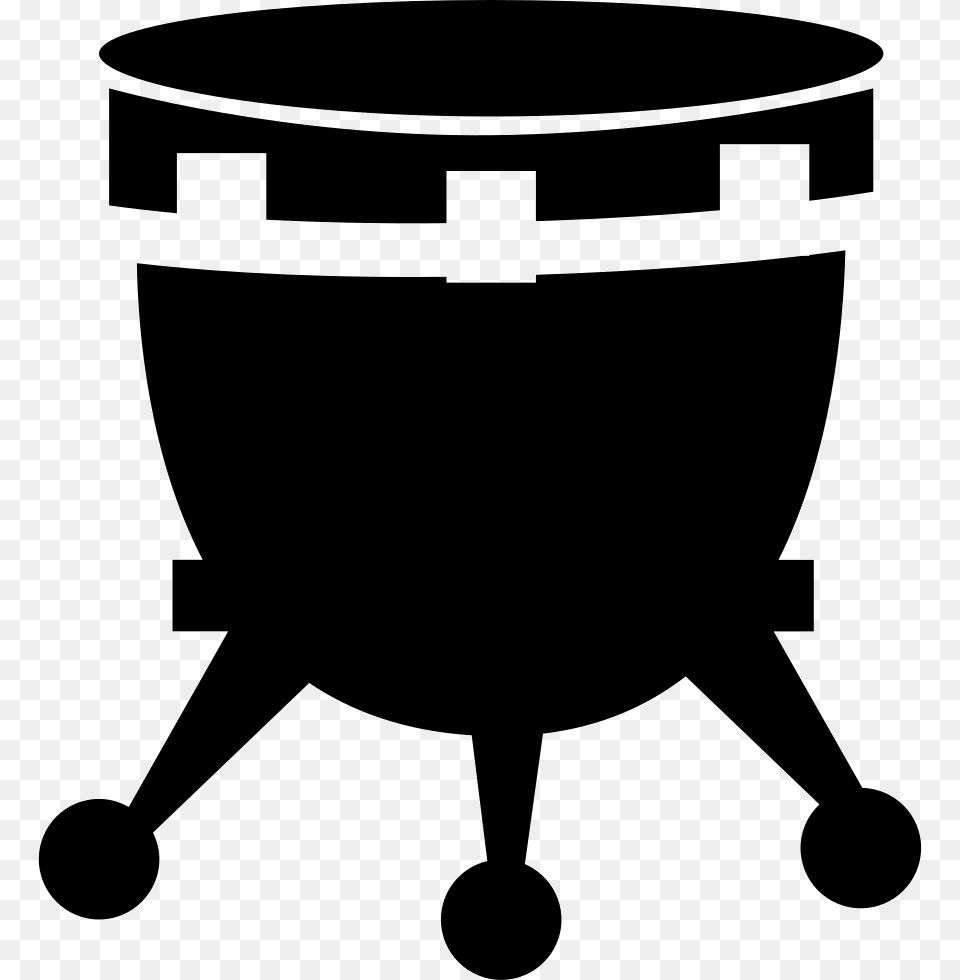 African Drum With Stand Icon, Musical Instrument, Percussion, Stencil, E-scooter Free Transparent Png
