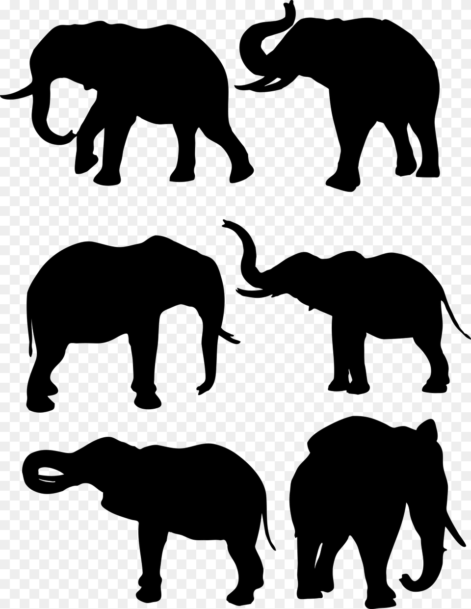 African Elephant Drawing Elephant Silhouette, Animal, Bear, Mammal, Wildlife Free Transparent Png