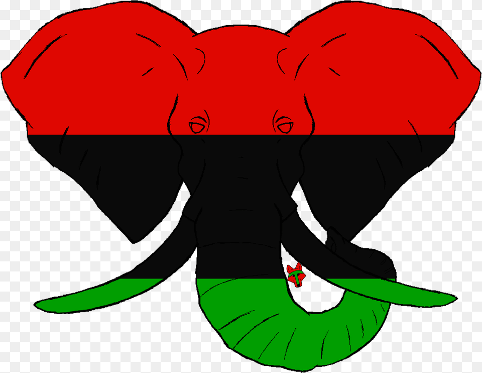 African Elephant Flag Designed By P A African Elephant, Animal, Mammal, Baby, Person Free Png Download