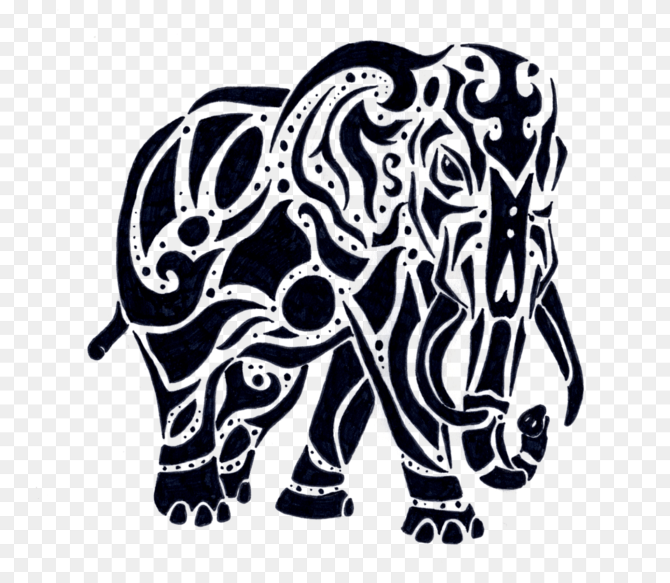 African Elephant Indian Elephant Polynesia Tattoo Indian Elephant Symbol Transparent, Animal, Art, Mammal, Wildlife Png