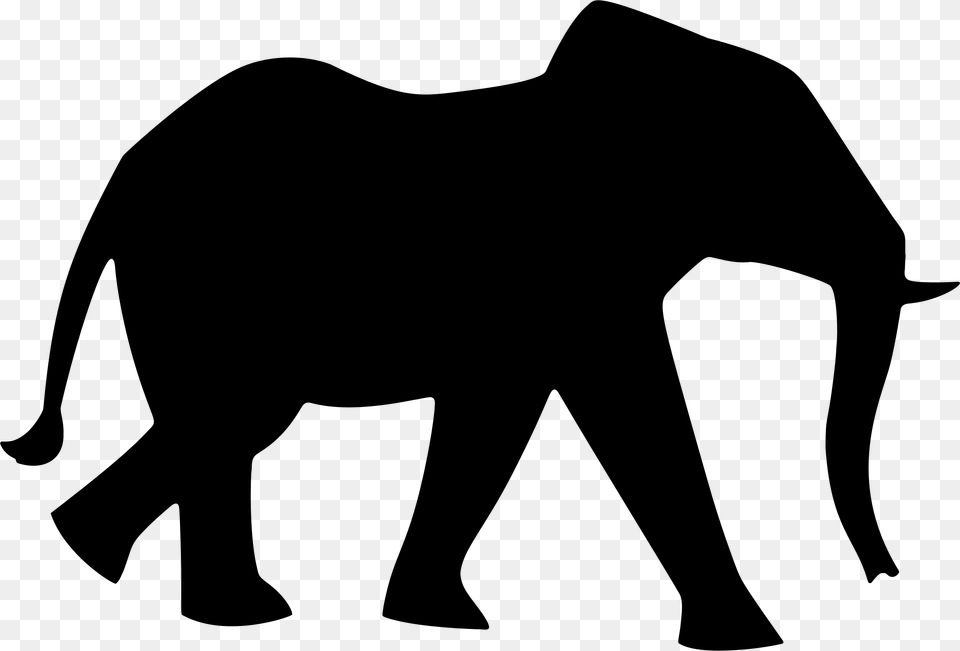 African Elephant Silhouette Clip Art Elephant Silhouette, Gray Free Transparent Png