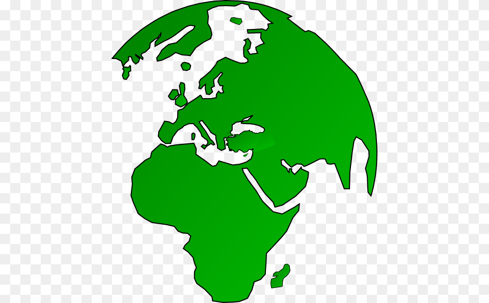 African Globe Map Green Clip Art, Astronomy, Outer Space, Planet, Baby Png Image