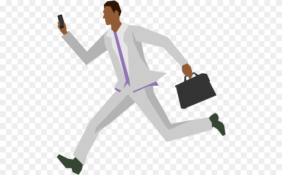 African Man Running Man Running With Briefcase, Walking, Person, Shirt, Coat Png