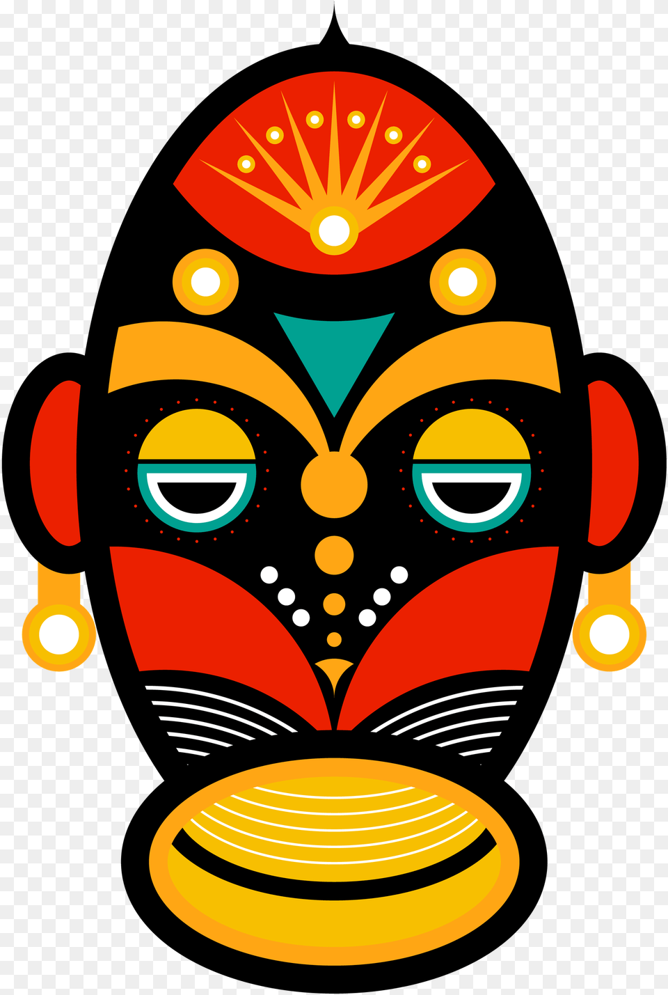 African Mask, Emblem, Symbol, Architecture, Pillar Free Png Download