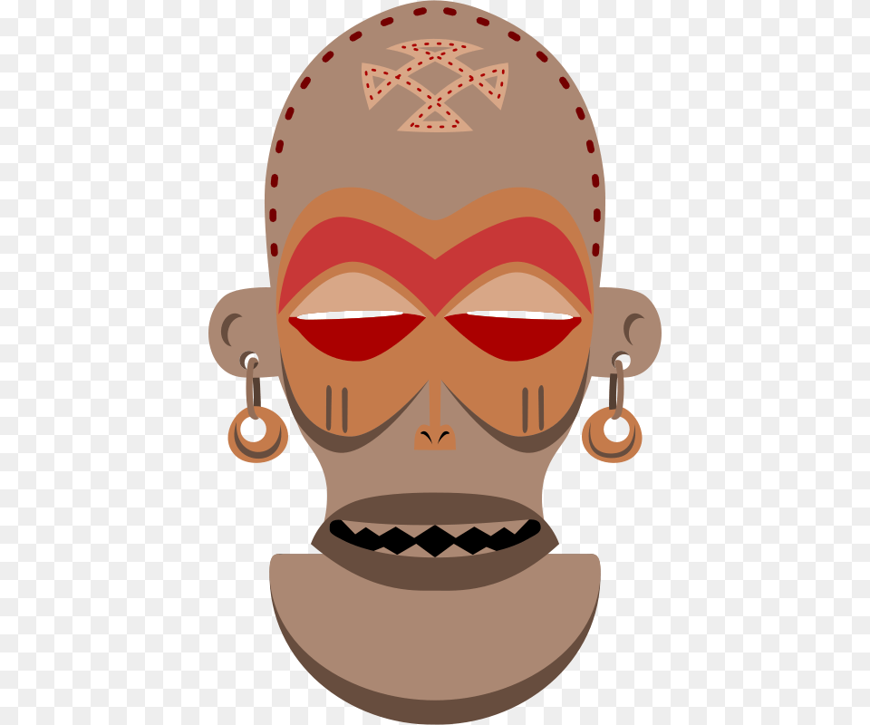 African Mask Chokwe Angola Zaire, Accessories, Earring, Jewelry, Baby Free Transparent Png
