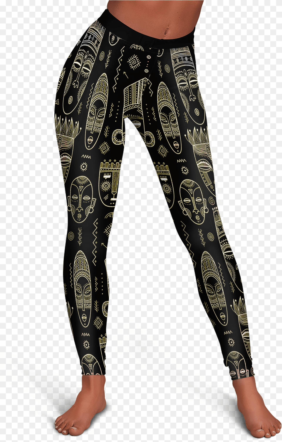 African Mask Leggingsclass, Clothing, Hosiery, Pants, Tights Png Image