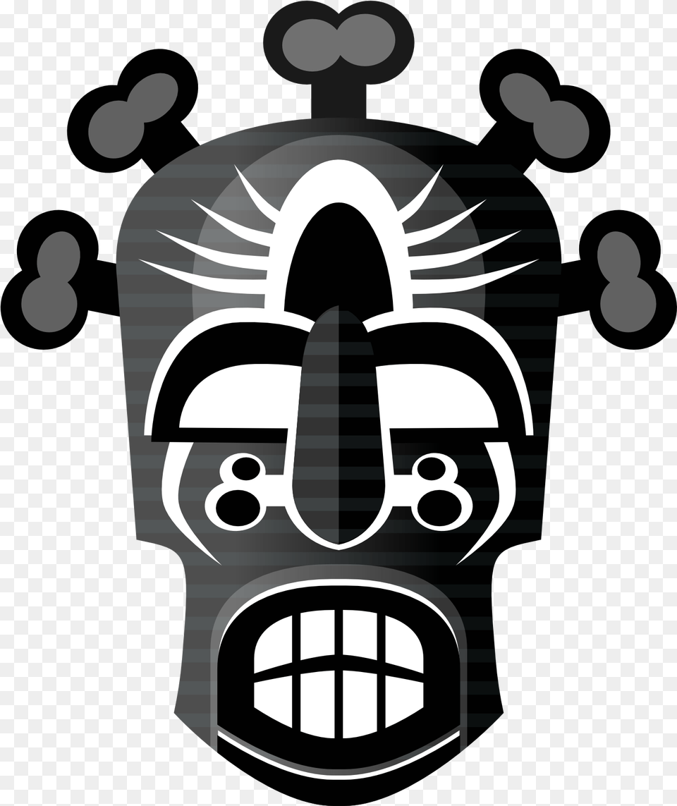 African Mask On Paper, Stencil, Emblem, Symbol, Ammunition Free Png