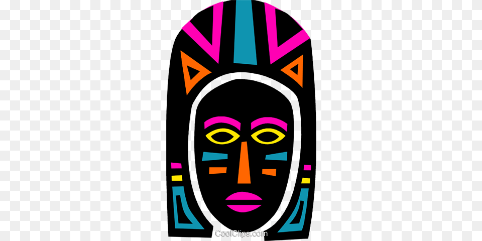 African Mask Royalty Free Vector Clip Art Illustration, Person, Face, Head Png Image