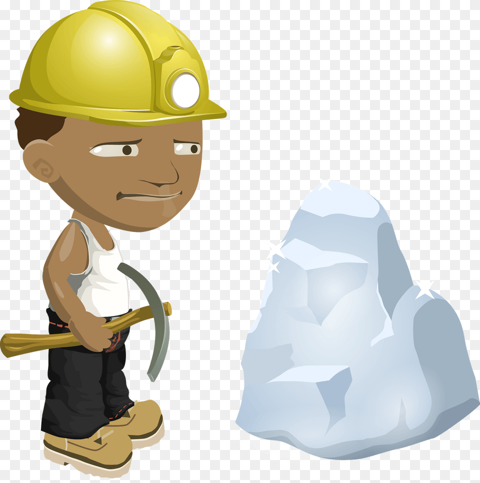 African Miner With Work Boots Clipart, Clothing, Hardhat, Helmet, Ice Png Image