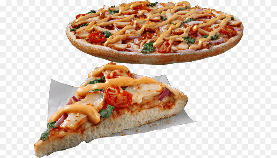 African Peri Peri Chicken Pizza, Food, Food Presentation Png Image