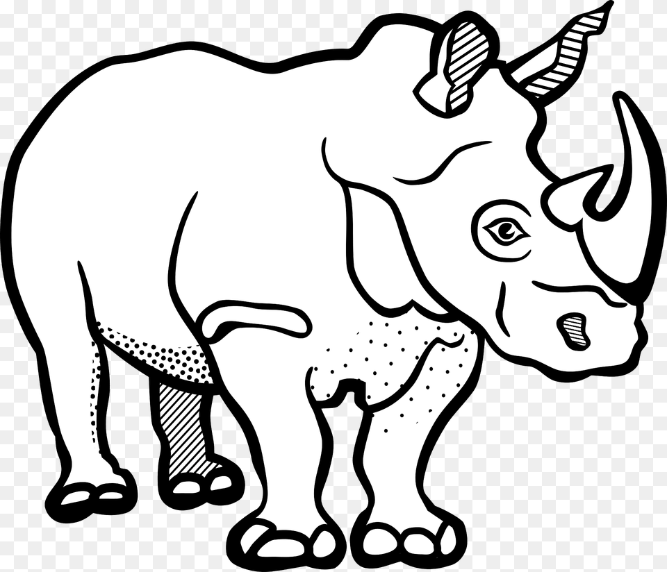 African Rhino Clipart, Animal, Wildlife, Mammal, Face Png Image