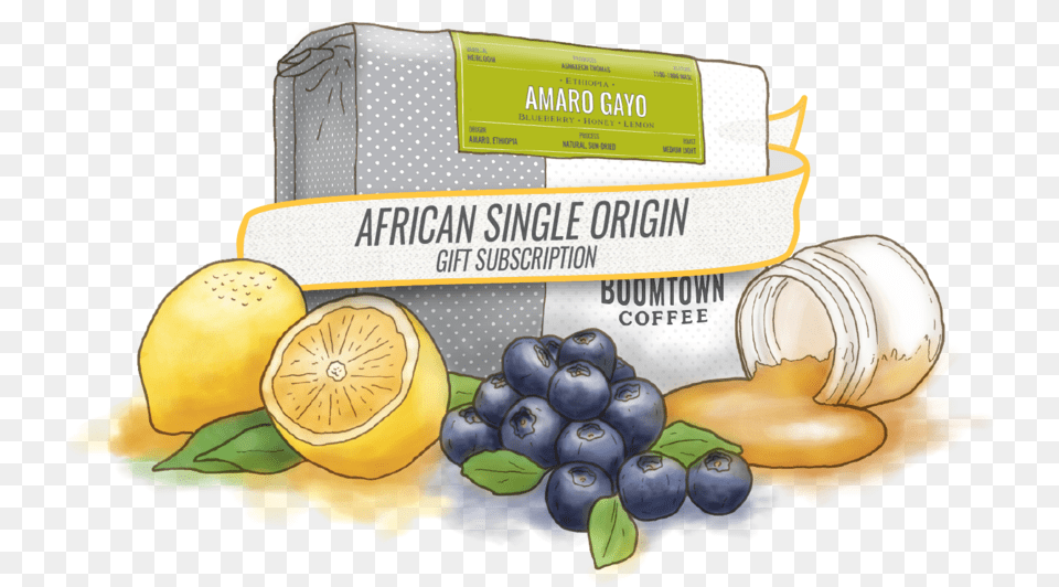 African Single Origin Gift Subscription, Food, Fruit, Plant, Produce Png