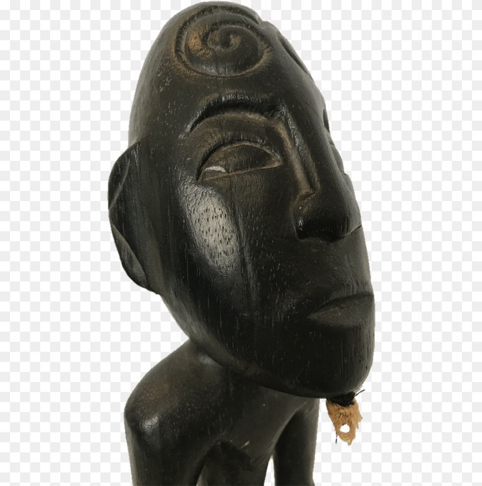 African Statue Totem With Goatee Carving, Bronze, Adult, Male, Man Free Png Download