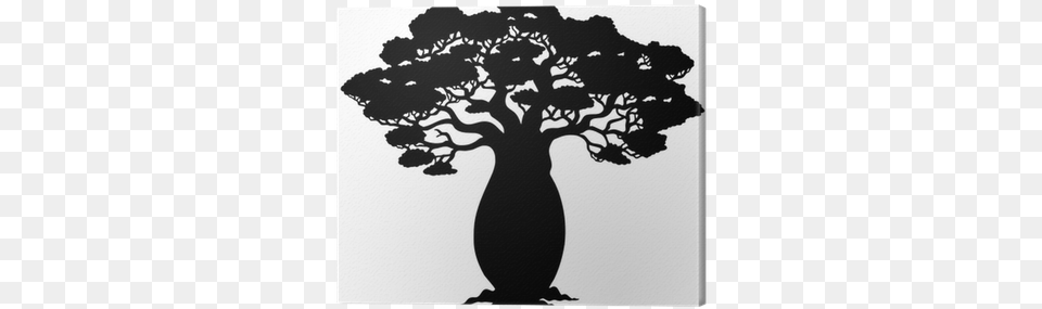 African Tree Silhouette, Plant, Stencil, Potted Plant, Art Png Image