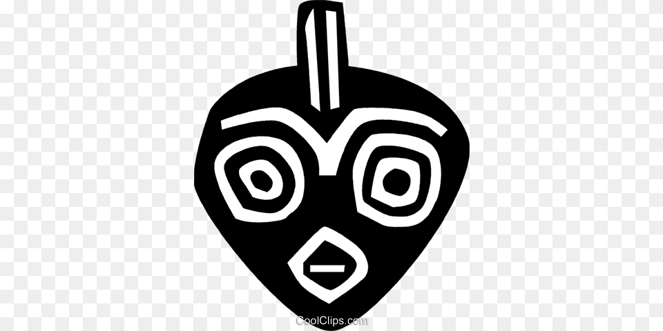 African Tribal Mask Royalty Vector Clip Art Illustration, Guitar, Musical Instrument, Ammunition, Grenade Png