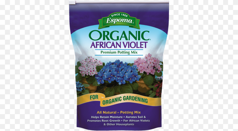 African Violet Mix Organic African Violet Premium Potting Mix 4 Quart, Advertisement, Poster, Flower, Plant Png Image