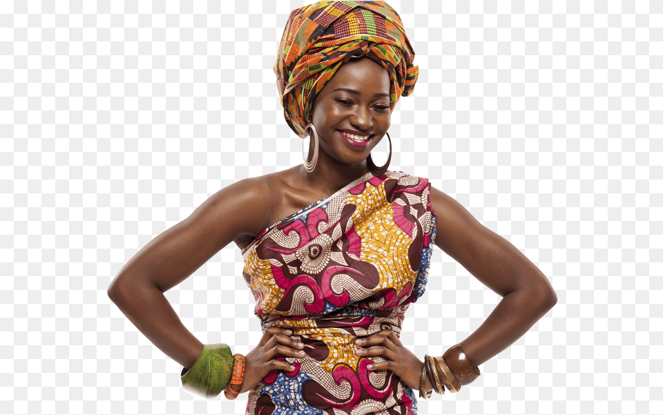 African Woman Femme Africaine En Pagne, Accessories, Person, Jewelry, Female Png