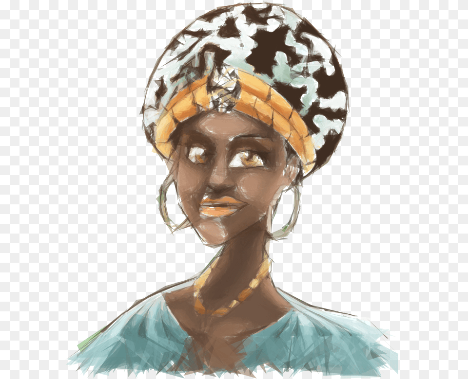 African Woman Illustration Geometric African Girl Style, Hat, Head, Face, Clothing Png Image