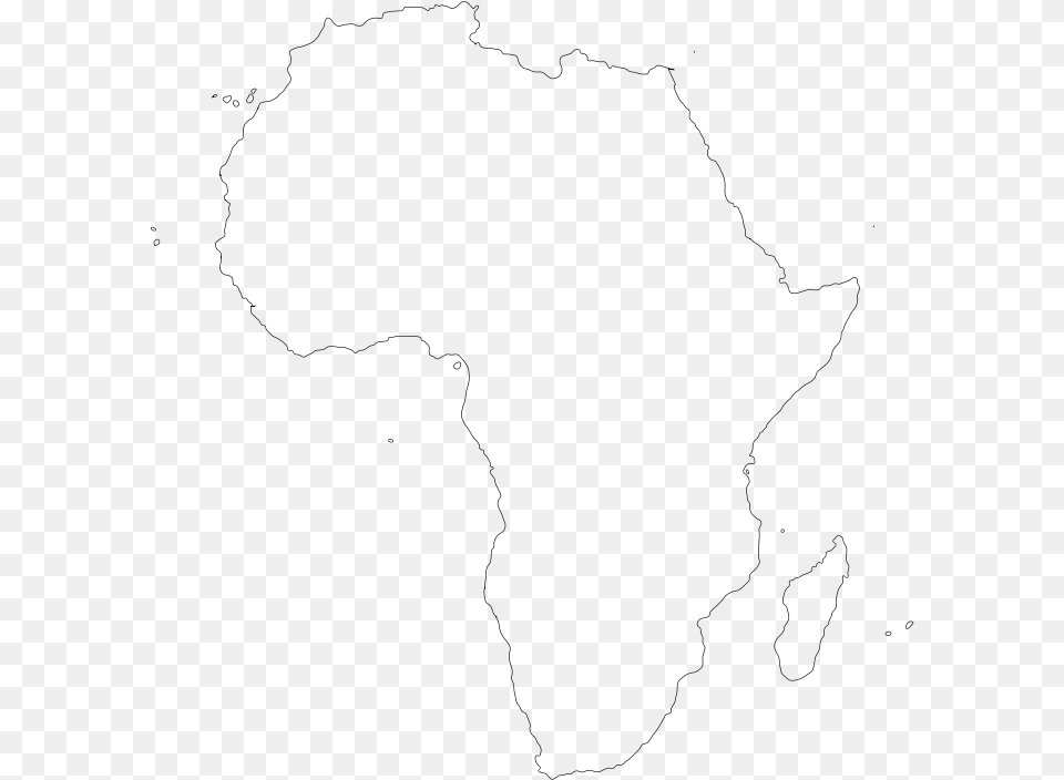 Afrika Outline, Gray Free Png
