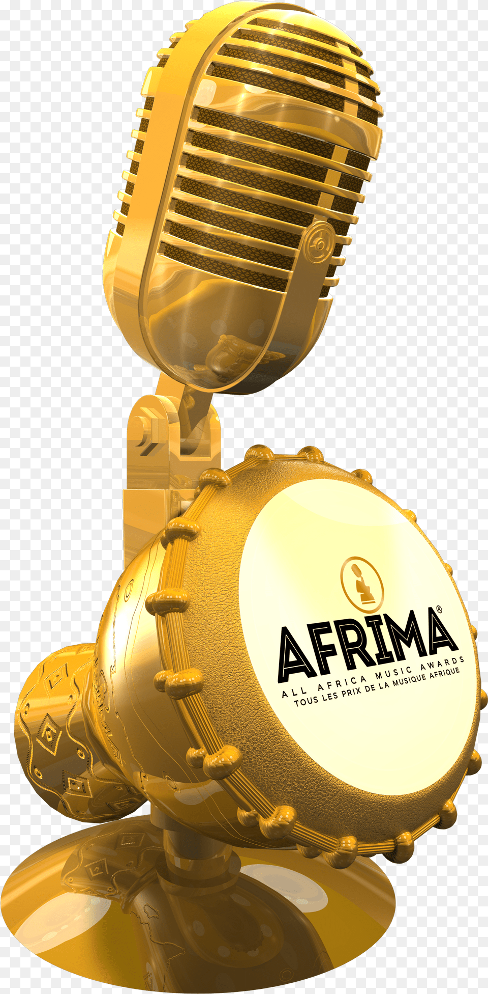 Afrima Trophy Afrima Award, Electrical Device, Microphone, Lighting, Gold Free Png Download