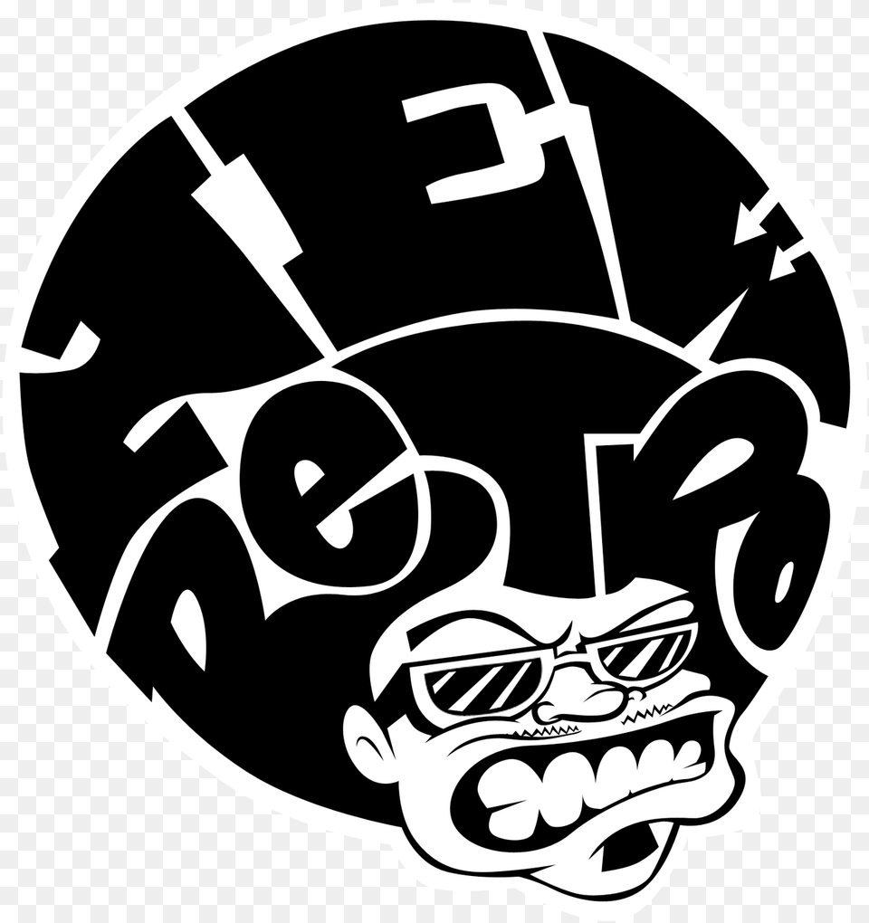 Afro Cartoon Transparent Afro Logo, Stencil, Sticker, Ammunition, Grenade Png