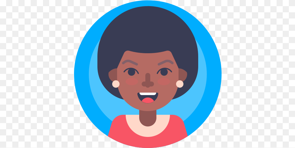 Afro Female Person Woman Icon Of Xmas Giveaway Clip Art, Face, Head, Photography, Portrait Free Transparent Png