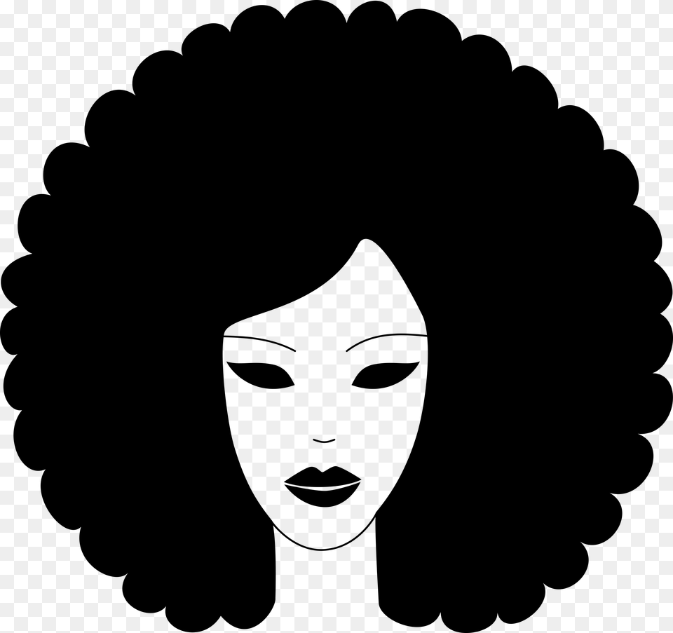 Afro Hair Silhouette At Getdrawings Afro Vector, Gray Free Transparent Png