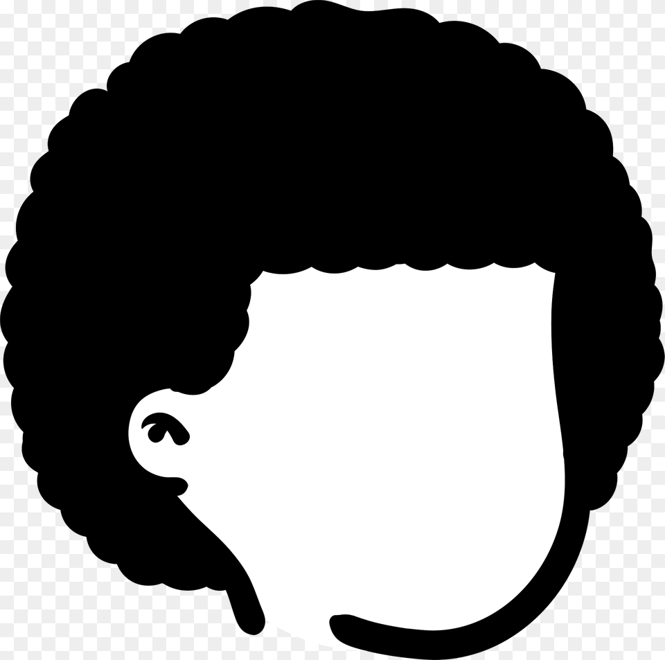 Afro Hair Style Clipart, Stencil, Silhouette, Head, Person Free Png