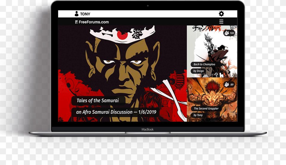 Afro Samurai, Face, Head, Person, Computer Free Png