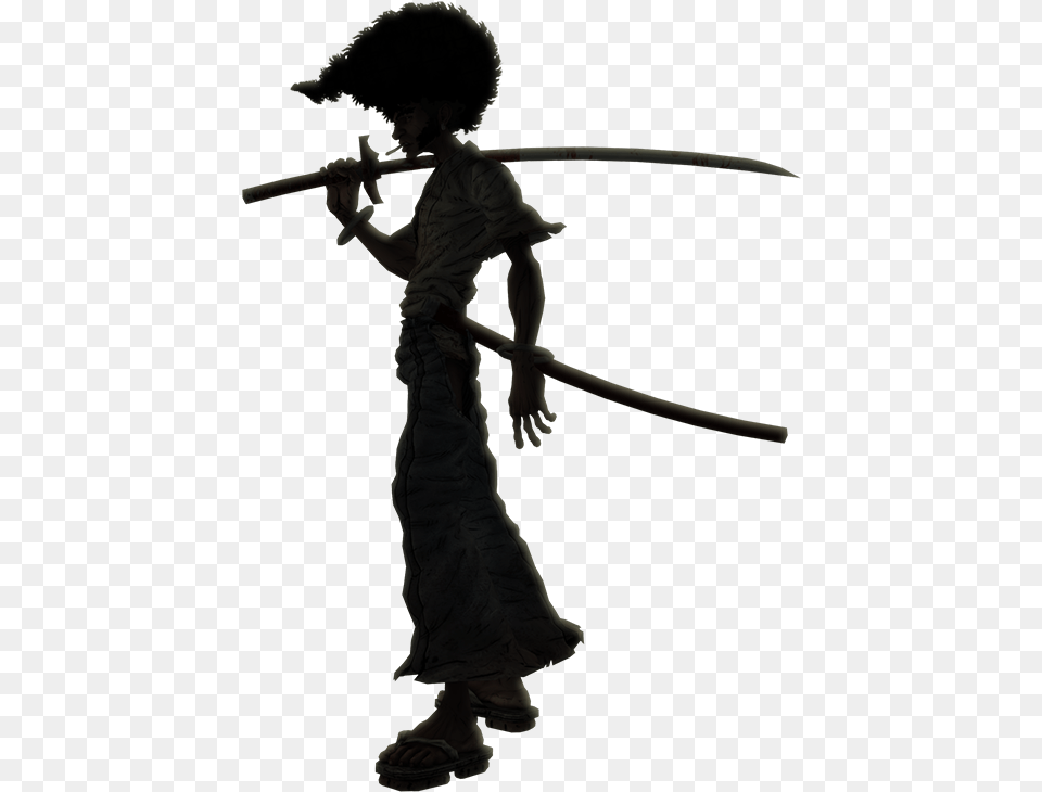 Afro Samurai Silhouette, Child, Female, Girl Free Transparent Png