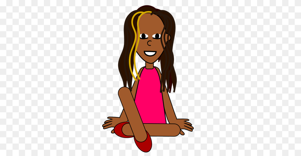 Afroamerican Girl Sitting, Baby, Person, Face, Head Free Png Download