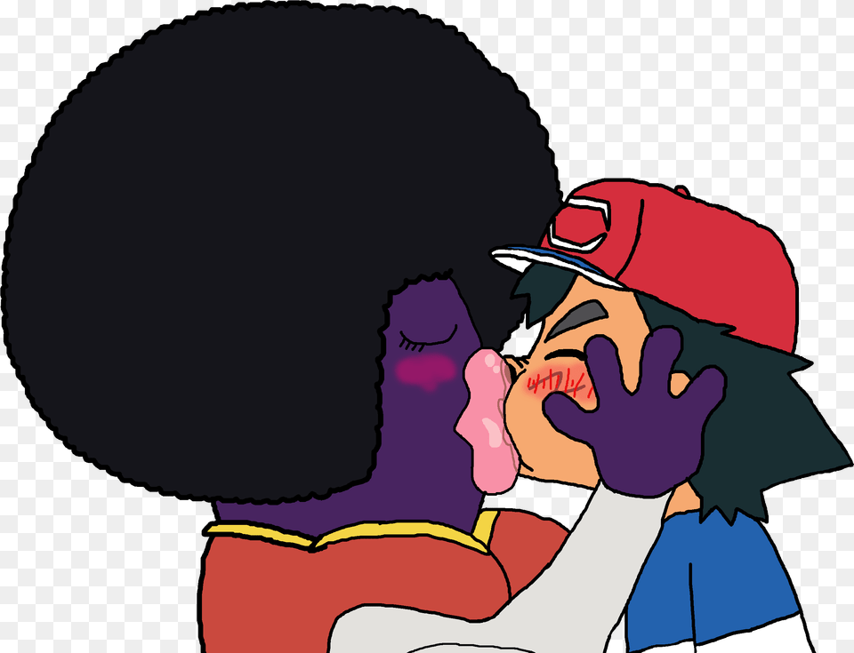 Afrojynx Kissing Ash Ash Ketchum Fan Art Fanpop Pokemon Ash Kiss, Baby, Person, Cartoon Png Image