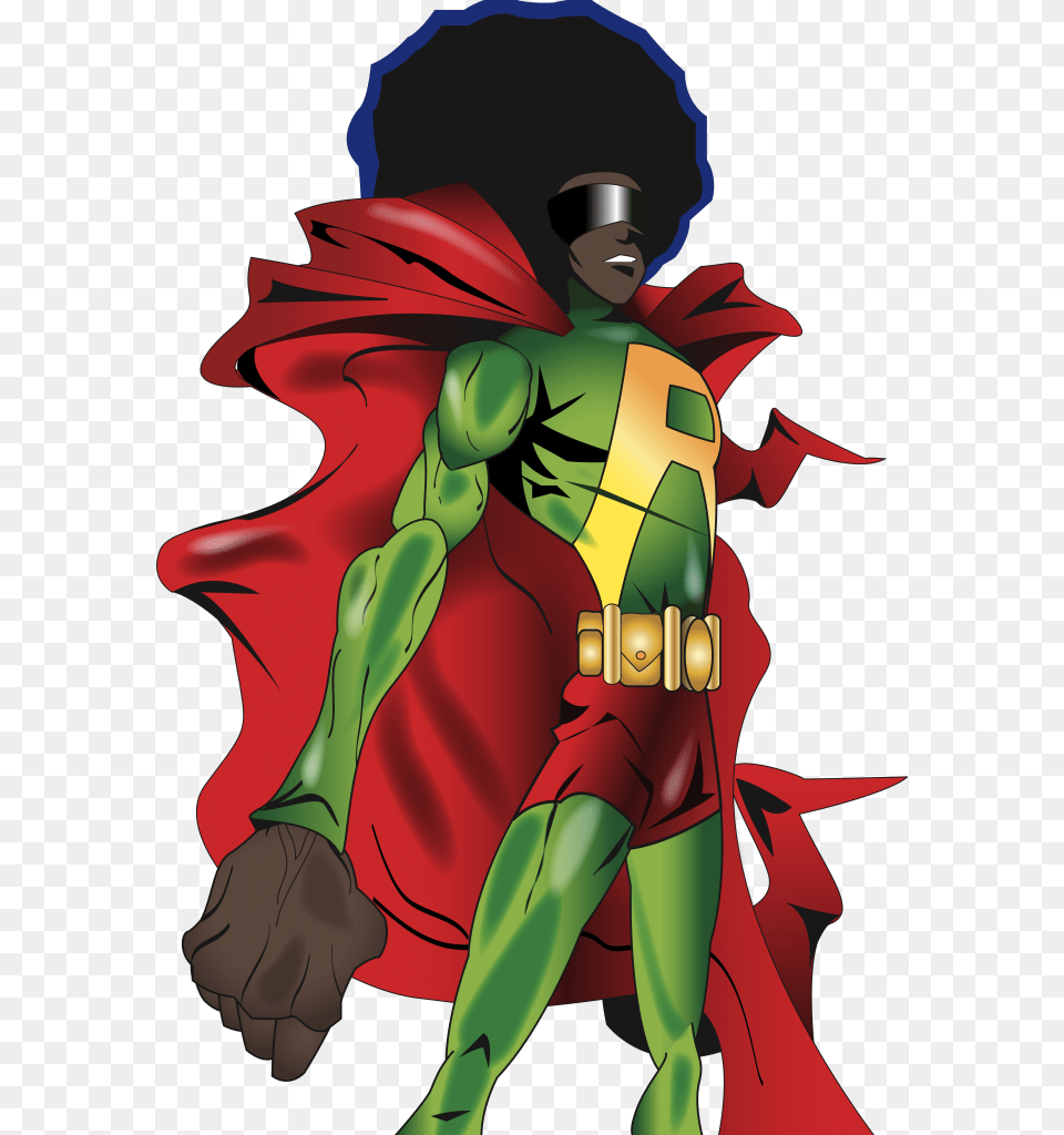 Afroman Kids Space Super Hero Afro, Cape, Clothing, Costume, Person Free Png Download