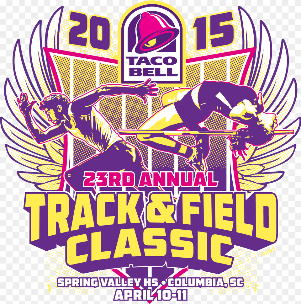 After A Week Of Training In Louisville The Tiger Track Taco Bell, Advertisement, Poster, Person, Purple Free Transparent Png