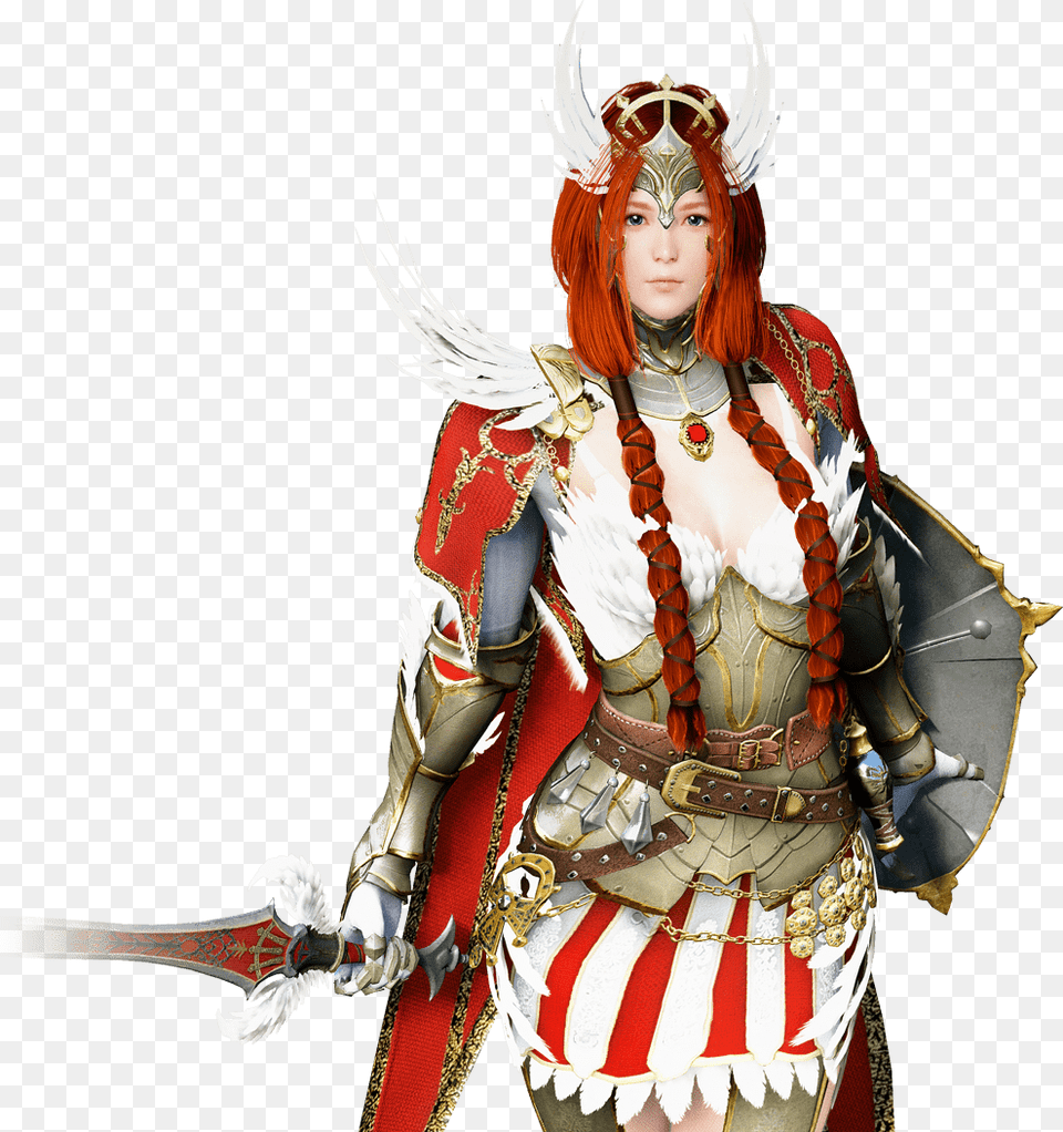 After Awakening They Can Use Lancia A Weapon That Black Desert Valkyrie, Person, Clothing, Costume, Adult Free Transparent Png