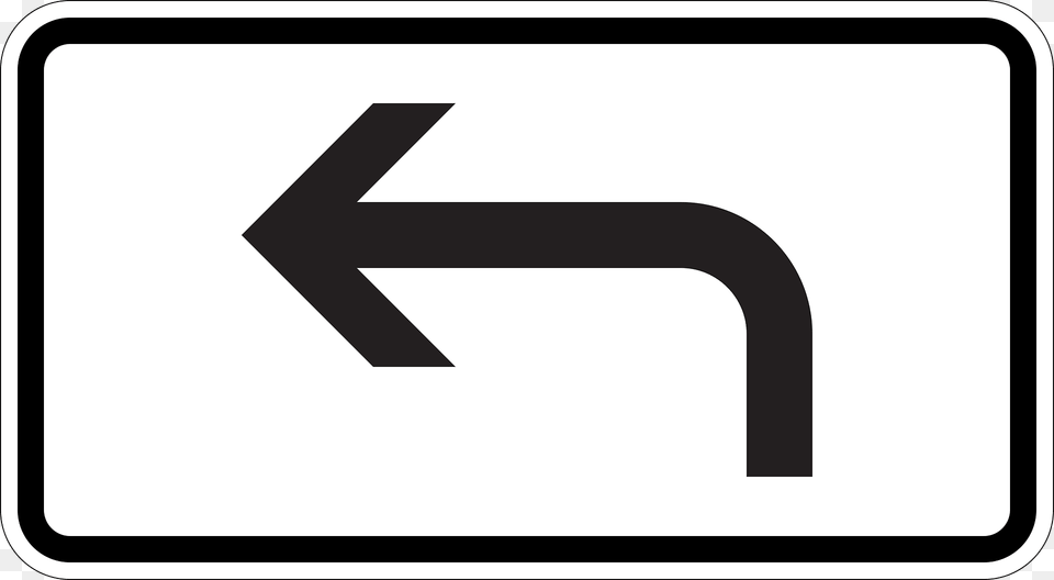 After The Left Turn A Hazard Exists Another Sign Defining The Hazard Would Be Above Clipart, Symbol, Road Sign Png