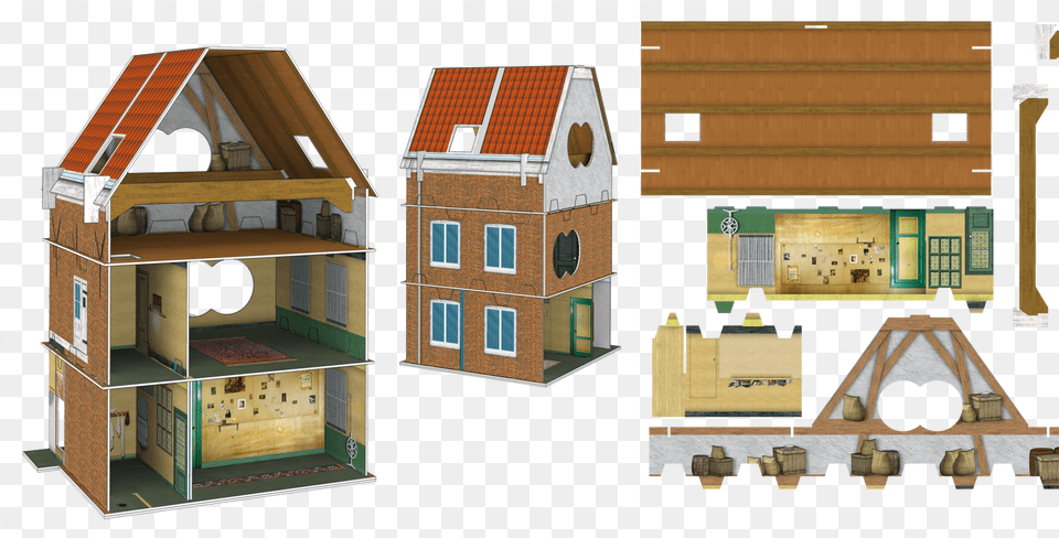 After Working Many Years On A Accurate Reconstruction Anne Frank House, Architecture, Building, Neighborhood, Cad Diagram Free Png