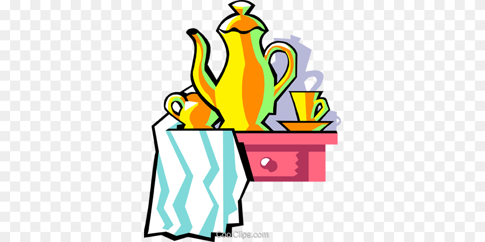 Afternoon Tea Royalty Vector Clip Art Illustration, Pottery, Altar, Architecture, Building Free Transparent Png