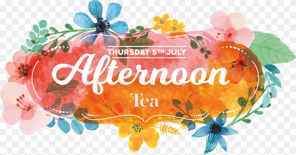 Afternoon Tea Table Of Afternoon Tea Graphic, Advertisement, Art, Floral Design, Graphics Free Png Download