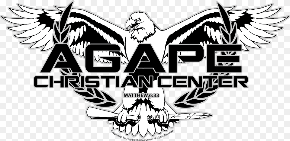 Agape Christian Center Bald Eagle, Emblem, Symbol, Animal, Bird Free Transparent Png