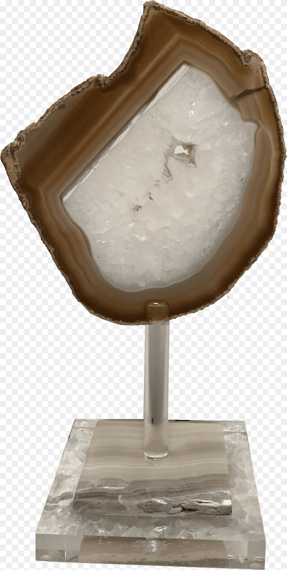 Agate Slice On Onyx And Lucite Base, Crystal, Mineral, Quartz, Accessories Free Png Download