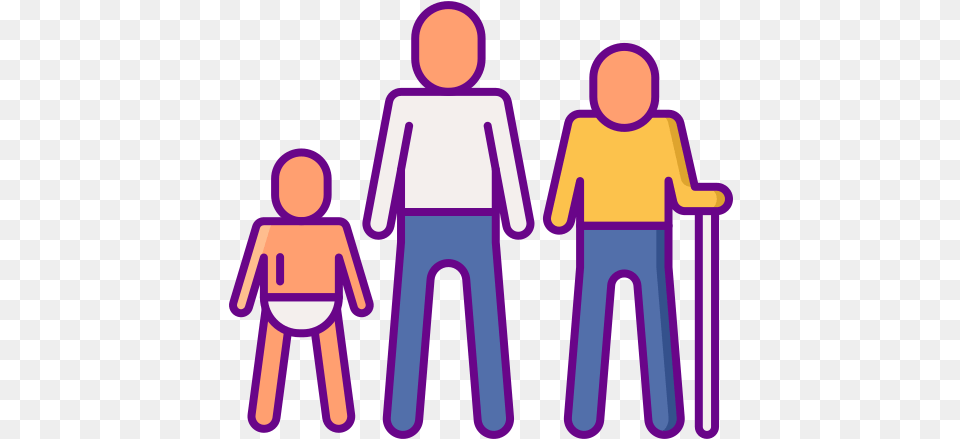 Age Range Age Group Age Icon, Purple, Person, Walking, People Png Image