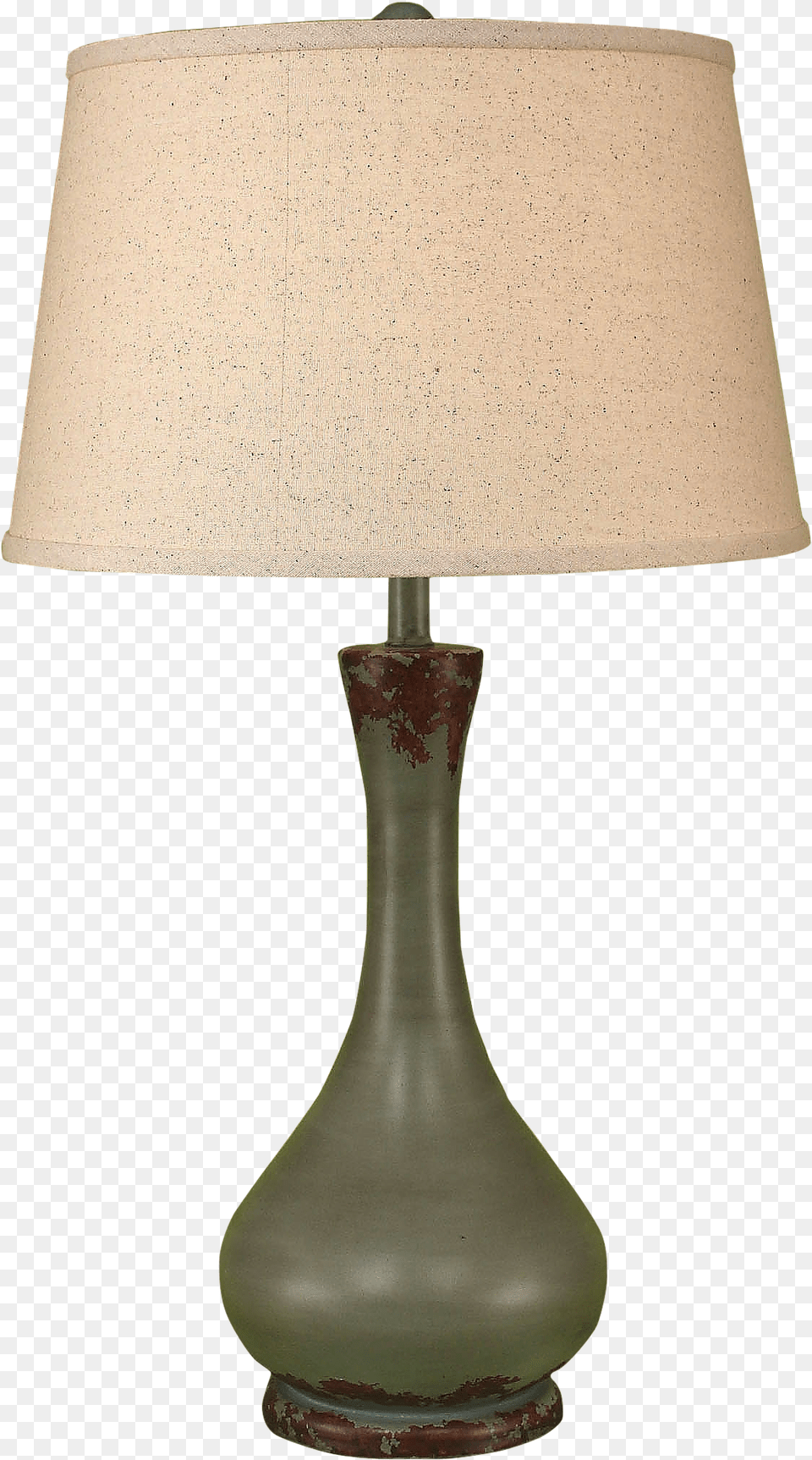 Aged Atlantic Grey Smooth Genie Bottle Lampshade, Lamp, Table Lamp Free Png