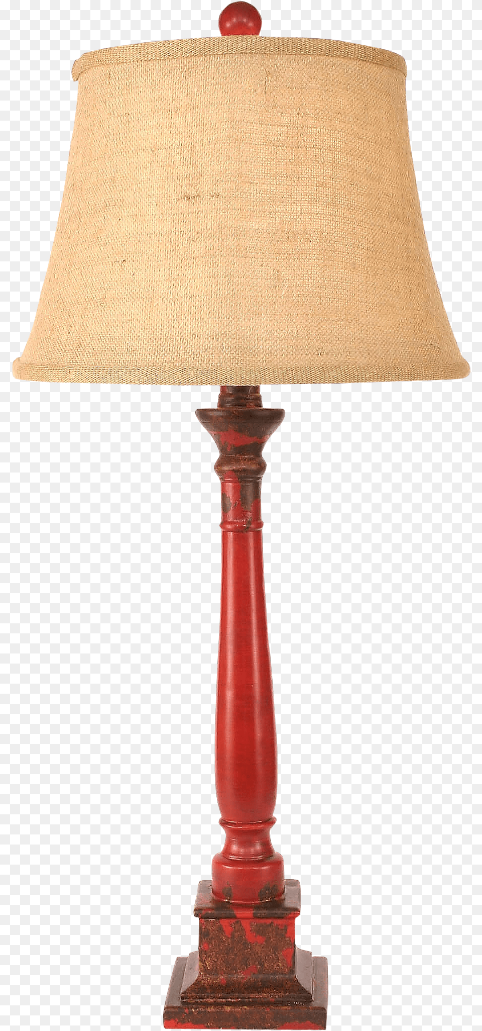 Aged Brick Red Square Candlestick Table Lamp Lamp, Lampshade, Table Lamp Png Image