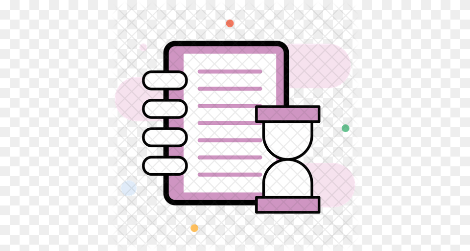 Agenda Icon Of Colored Outline Style Horizontal, Text Free Transparent Png