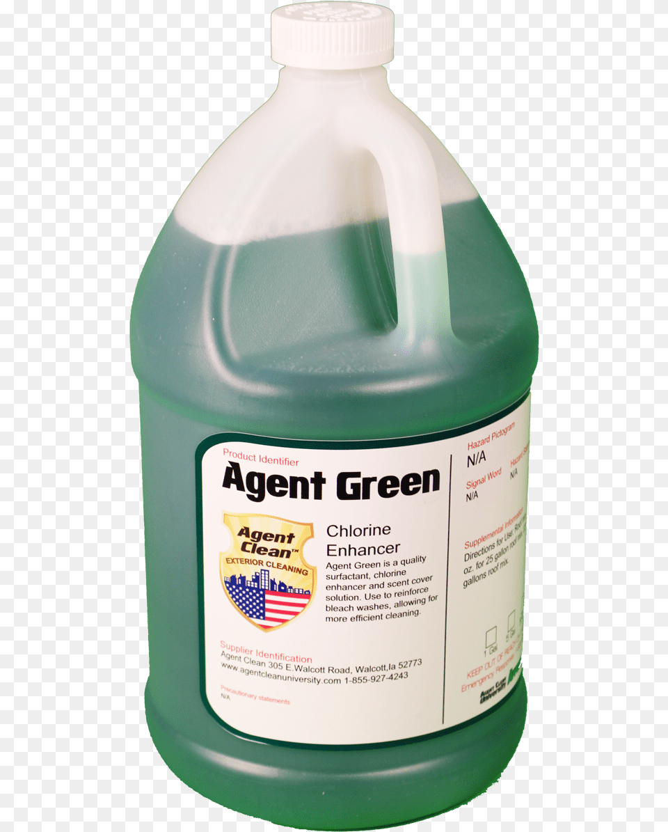 Agent Clean Agent Green Chlorine Enhancer Plastic Bottle, Food, Seasoning, Syrup, Ketchup Png