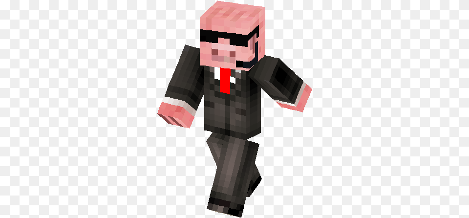 Agent Pig Skin Minecraft Tnt Skin, Formal Wear, Accessories, Tie, Adult Png