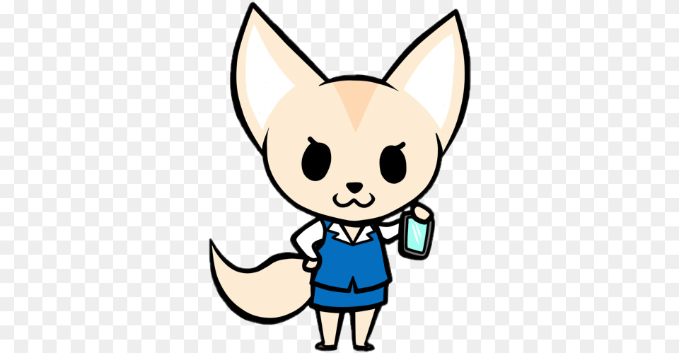 Aggretsuko Character Fenneko The Fennec Fox Holding Aggretsuko, Animal, Fish, Sea Life, Shark Free Png